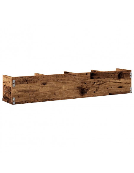 Scaffale Porta CD a Parete Antico 100x18x18cm Legno Multistrato