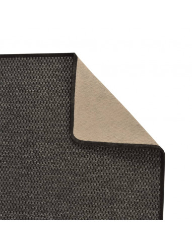Tappeto Corsia Aspetto Sisal Antracite 50x200 cm
