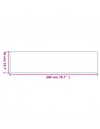 Tappeto Corsia Aspetto Sisal Antracite 50x200 cm