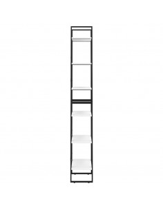 Scaffale Portaoggetti Bianco 60x30x210 cm in Legno Multistrato 2