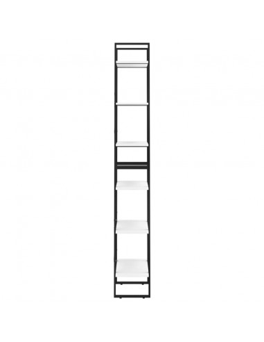 Scaffale Portaoggetti Bianco 60x30x210 cm in Legno Multistrato