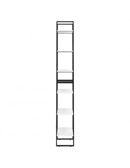 Scaffale Portaoggetti Bianco 60x30x210 cm in Legno Multistrato