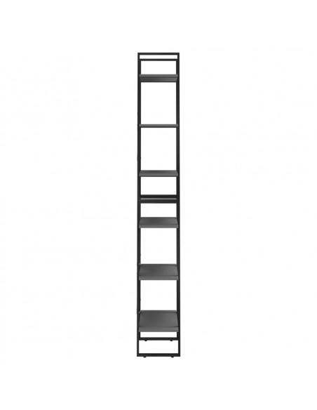 Scaffale Portaoggetti Grigio 60x30x210 cm in Legno Multistrato