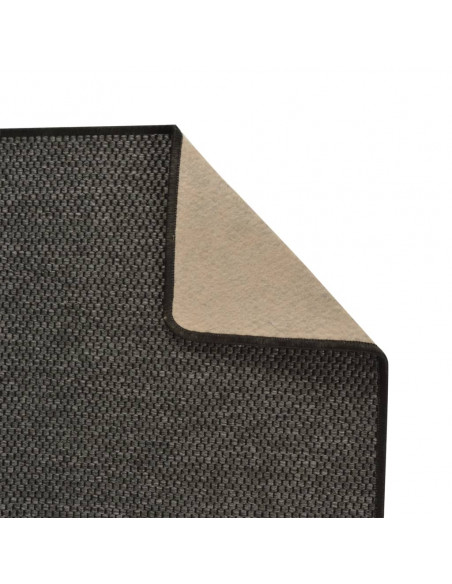 Tappeto Corsia Aspetto Sisal Antracite 80x150 cm