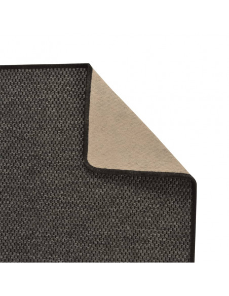 Tappeto Corsia Aspetto Sisal Antracite 80x250 cm