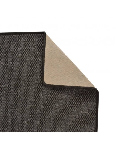 Tappeto Corsia Aspetto Sisal Antracite 80x300 cm