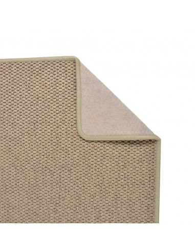Tappeto Corsia Aspetto Sisal Sabbia 50x100 cm