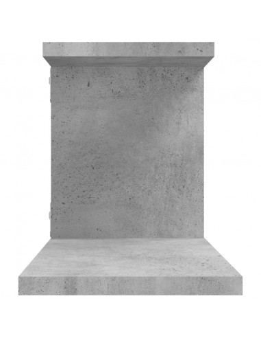 Scaffale TV Parete Grigio Cemento 125x18x23cm Legno Multistrato
