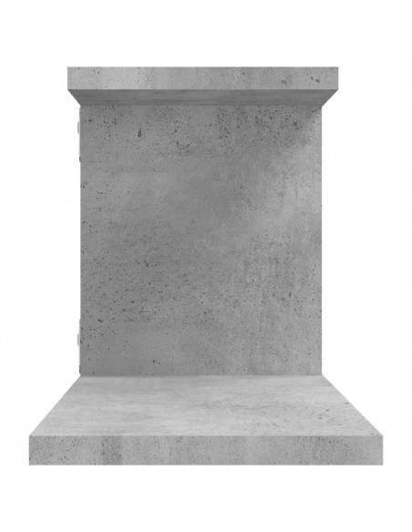 Scaffale TV Parete Grigio Cemento 125x18x23cm Legno Multistrato