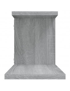 Scaffale TV Parete Grigio Sonoma 125x18x23 cm Legno Multistrato 2