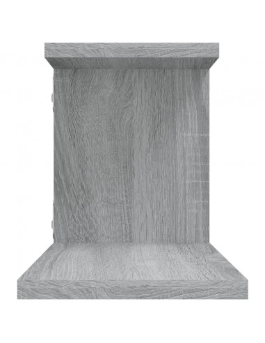 Scaffale TV Parete Grigio Sonoma 125x18x23 cm Legno Multistrato