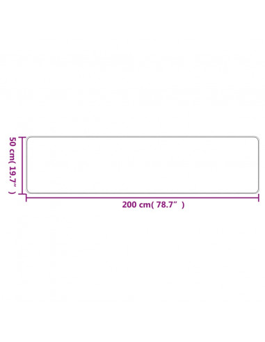 Tappeto Corsia Aspetto Sisal Sabbia 50x200 cm