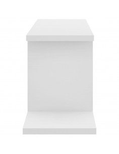 Scaffale TV Parete Rovere Bianco 125x18x23 cm Legno Multistrato 2