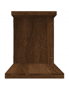 Scaffale TV Parete Rovere Marrone 125x18x23cm Legno Multistrato