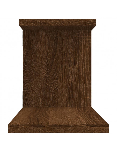Scaffale TV Parete Rovere Marrone 125x18x23cm Legno Multistrato