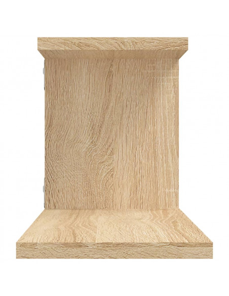Scaffale TV Parete Rovere Sonoma 125x18x23 cm Legno Multistrato