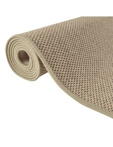Tappeto Corsia Aspetto Sisal Sabbia 80x300 cm