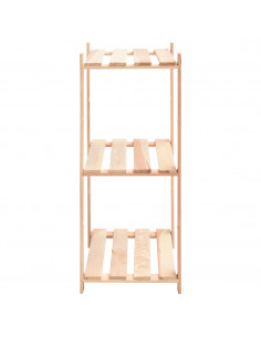 Scaffali a 3 Livelli 2 pz 60x38x90 cm in Massello Pino 150 kg