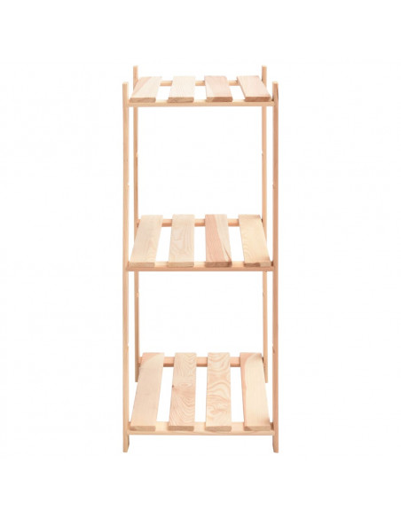 Scaffali a 3 Livelli 5 pz 60x38x90 cm in Massello Pino 150 kg