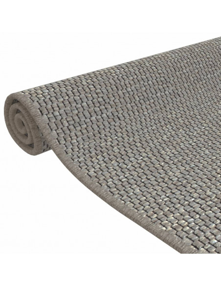 Tappeto Corsia Aspetto Sisal Argento 80x150 cm