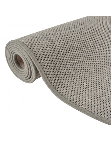 Tappeto Corsia Aspetto Sisal Argento 80x300 cm