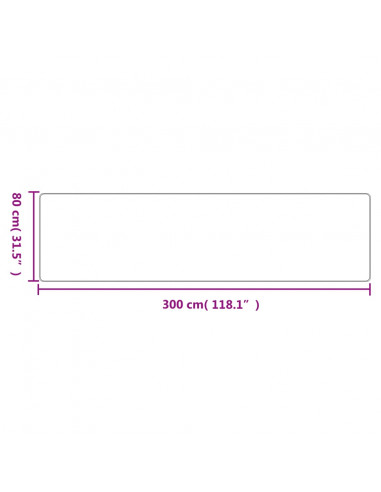 Tappeto Corsia Aspetto Sisal Argento 80x300 cm