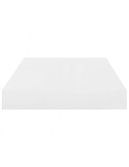 Scaffali a Parete 2 pz Bianco Lucido 40x23x3,8 cm in MDF