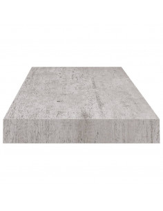 Scaffali a Parete 2 pz Grigio Cemento 60x23,5x3,8 cm in MDF 2
