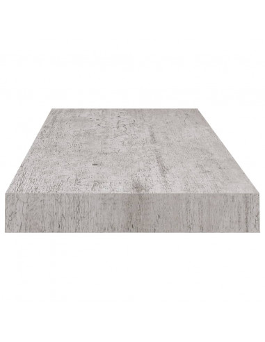 Scaffali a Parete 2 pz Grigio Cemento 60x23,5x3,8 cm in MDF
