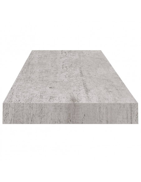 Scaffali a Parete 2 pz Grigio Cemento 80x23,5x3,8 cm in MDF