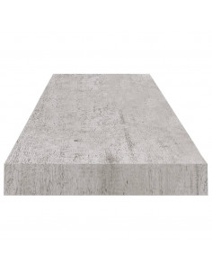 Scaffali a Parete 2 pz Grigio Cemento 90x23,5x3,8 cm in MDF 2