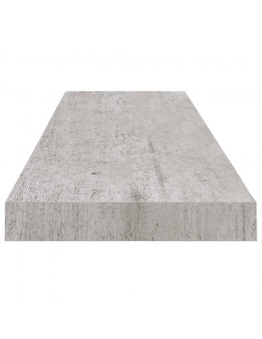 Scaffali a Parete 2 pz Grigio Cemento 90x23,5x3,8 cm in MDF
