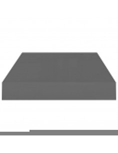 Scaffali a Parete 2 pz Grigio Lucido 40x23x3,8 cm in MDF