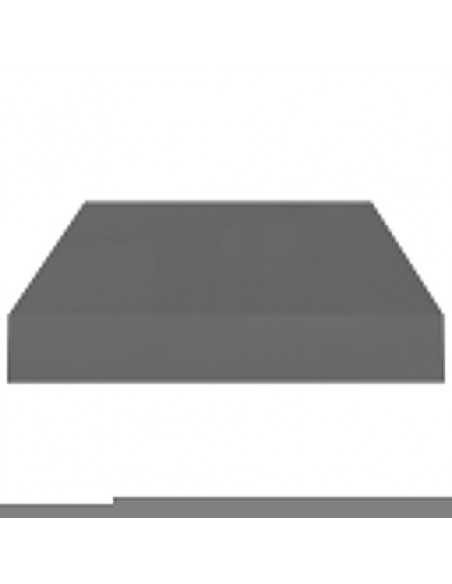 Scaffali a Parete 2 pz Grigio Lucido 40x23x3,8 cm in MDF