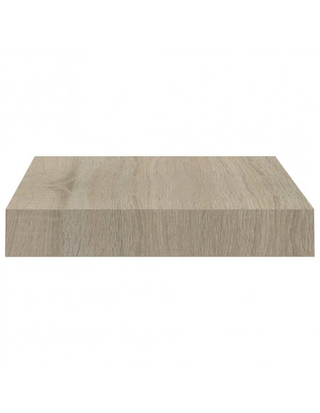 Scaffali a Parete 2 pz Rovere 23x23,5x3,8 cm in MDF
