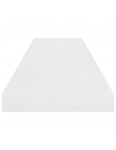 Scaffali a Parete 4 pz Bianco Lucido 23x23,5x3,8 cm in MDF