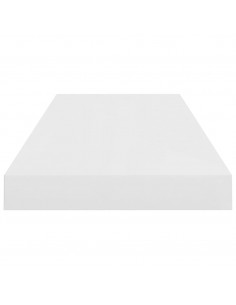 Scaffali a Parete 4 pz Bianco Lucido 60x23,5x3,8 cm in MDF