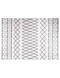Tappeto Lavabile 120x180 cm Nero e Bianco Antiscivolo