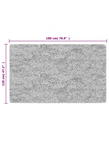 Tappeto Lavabile 120x180 cm Nero e Bianco Antiscivolo