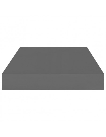 Scaffali a Parete 4 pz Grigio Lucido 40x23x3,8 cm in MDF