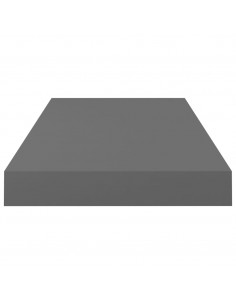Scaffali a Parete 4 pz Grigio Lucido 50x23x3,8 cm in MDF 2