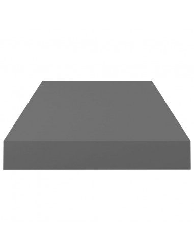 Scaffali a Parete 4 pz Grigio Lucido 50x23x3,8 cm in MDF