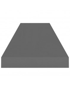 Scaffali a Parete 4 pz Grigio Lucido 90x23,5x3,8 cm in MDF