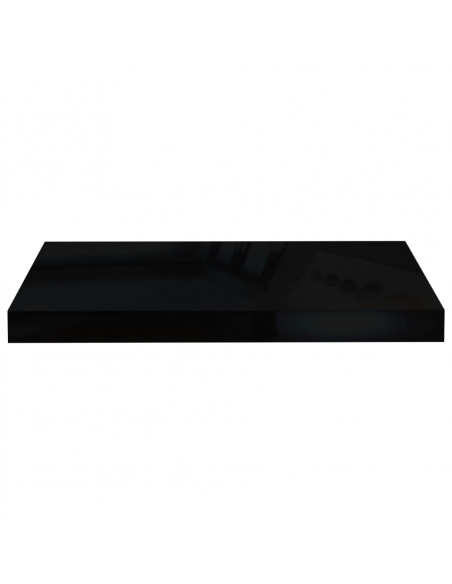 Scaffali a Parete 4 pz Nero Lucido 50x23x3,8 cm in MDF