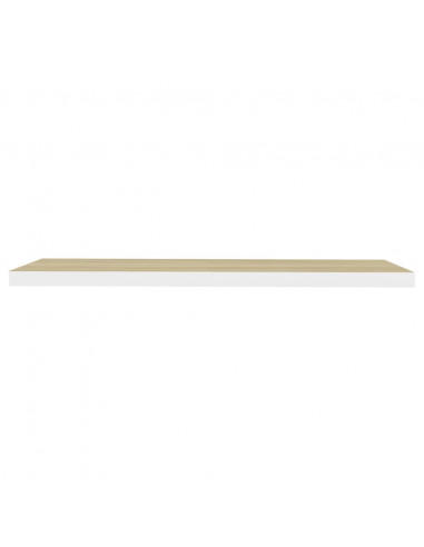 Scaffali a Parete 4 pz Rovere e Bianco 120x23,5x3,8 cm in MDF