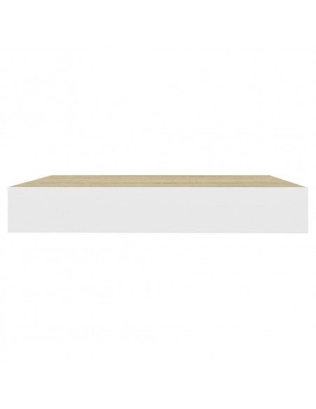 Scaffali a Parete 4 pz Rovere e Bianco 23x23,5x3,8 cm in MDF
