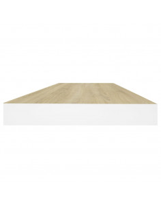 Scaffali a Parete 4 pz Rovere e Bianco 60x23,5x3,8 cm in MDF 2