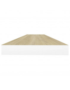 Scaffali a Parete 4 pz Rovere e Bianco 90x23,5x3,8 cm in MDF 2
