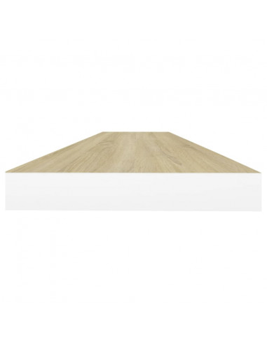 Scaffali a Parete 4 pz Rovere e Bianco 90x23,5x3,8 cm in MDF