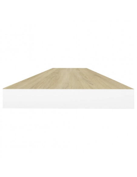Scaffali a Parete 4 pz Rovere e Bianco 90x23,5x3,8 cm in MDF